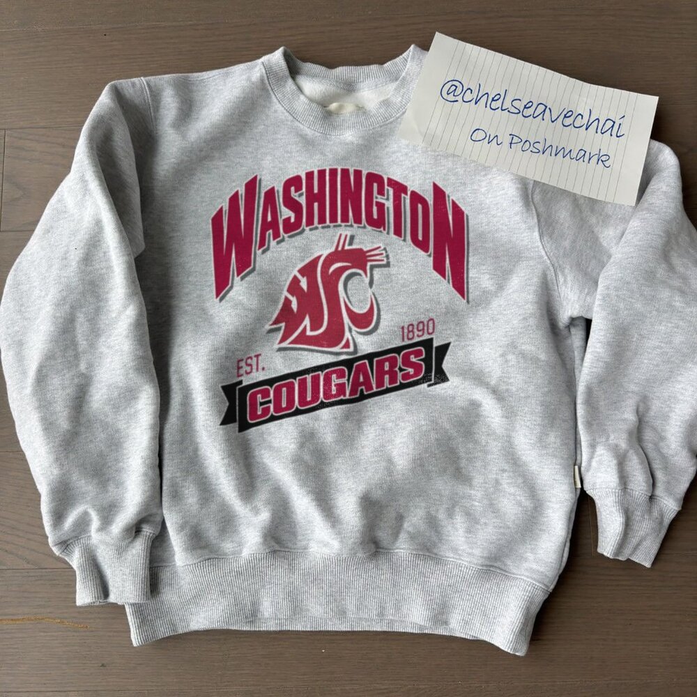 Vintage Washington State Cougars Football Sweatshirt, 90s WSU Cougars Shirt Tee